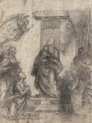 La Madonna col Bambino e santi (recto)